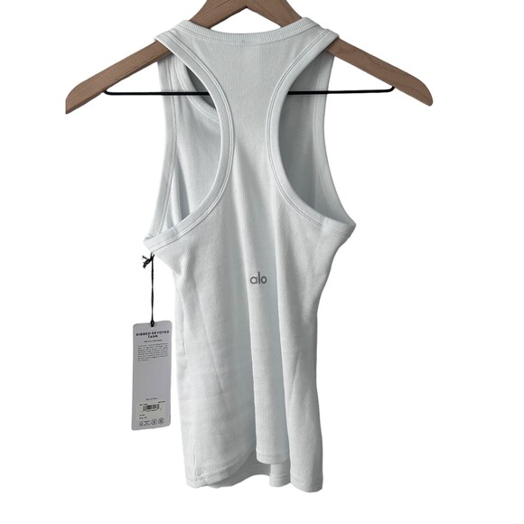 Alo  Yoga white Ribbed Devoted Tank XS NWT - Picture 8 of 8